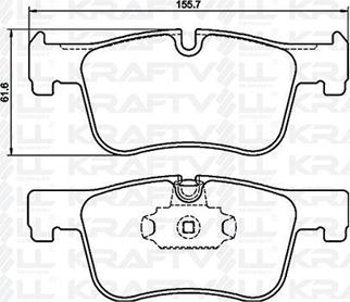 KRAFTVOLL GERMANY 07010106 - Комплект спирачно феродо, дискови спирачки vvparts.bg