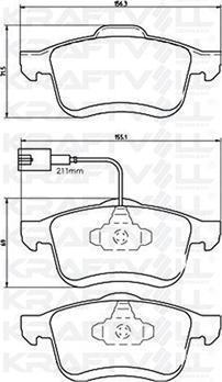KRAFTVOLL GERMANY 07010119 - Комплект спирачно феродо, дискови спирачки vvparts.bg