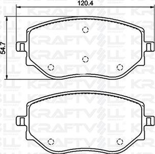 KRAFTVOLL GERMANY 07010113 - Комплект спирачно феродо, дискови спирачки vvparts.bg