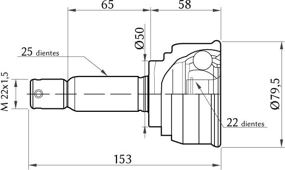 KSH EUROPE 1860.0068004 - Каре комплект, полуоска vvparts.bg