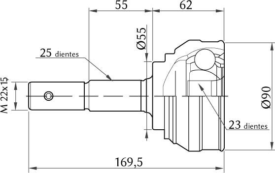 KSH EUROPE 1860.0068003 - Каре комплект, полуоска vvparts.bg