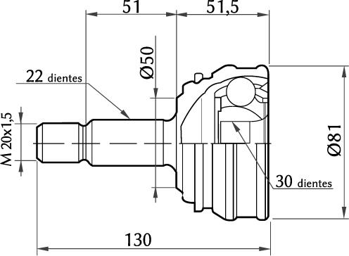 KSH EUROPE 1860.0068014 - Каре комплект, полуоска vvparts.bg