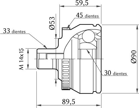 KSH EUROPE 1860.0068017 - Каре комплект, полуоска vvparts.bg