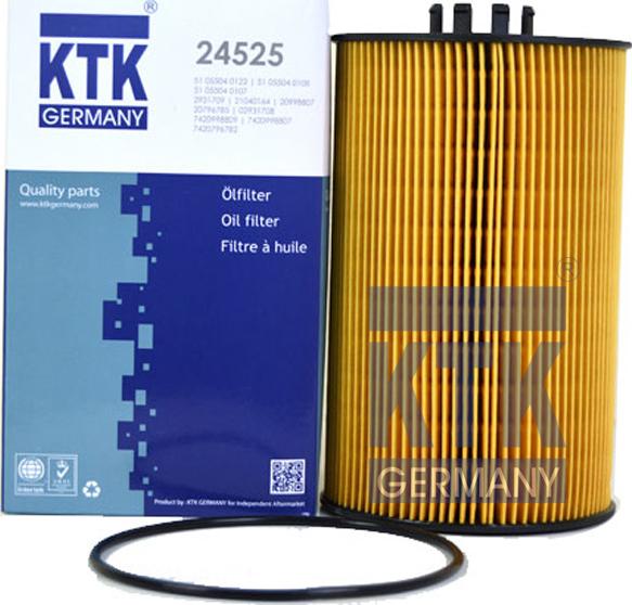 KTK GERMANY 24525 - Маслен филтър vvparts.bg