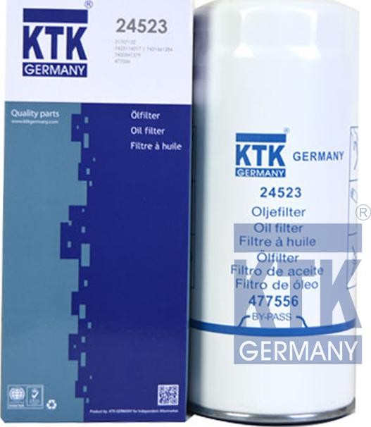 KTK GERMANY 24523 - Маслен филтър vvparts.bg