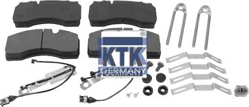 KTK GERMANY 23438 - Комплект спирачно феродо, дискови спирачки vvparts.bg