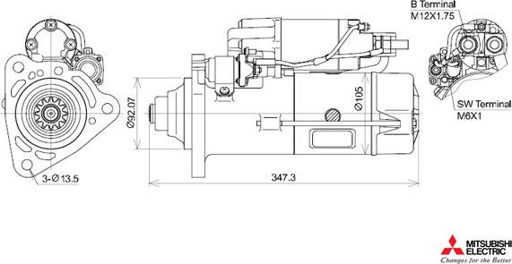 KUTNAK AUTOMOTIVE 723489/M - Стартер vvparts.bg