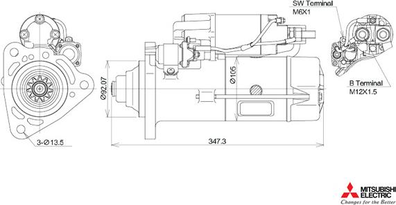 KUTNAK AUTOMOTIVE 723552/M - Стартер vvparts.bg