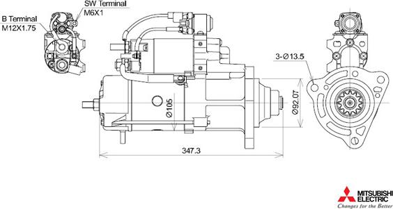 KUTNAK AUTOMOTIVE 723344/M - Стартер vvparts.bg