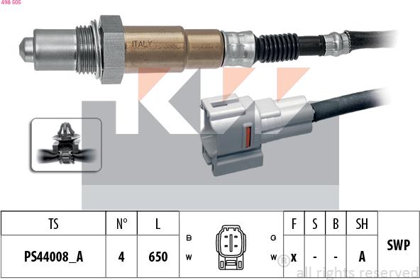 KW 498 505 - Ламбда-сонда vvparts.bg