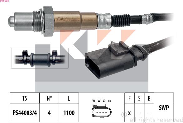 KW 498 503 - Ламбда-сонда vvparts.bg