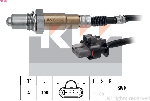 KW 498 510 - Ламбда-сонда vvparts.bg