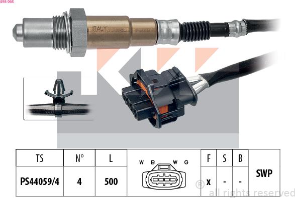 KW 498 065 - Ламбда-сонда vvparts.bg