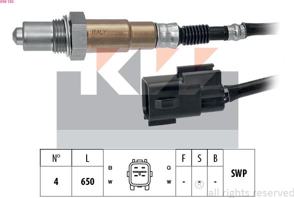 KW 498 185 - Ламбда-сонда vvparts.bg