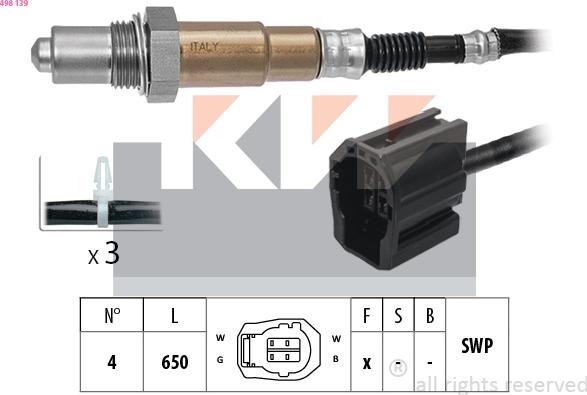 KW 498 139 - Ламбда-сонда vvparts.bg