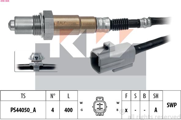 KW 498 368 - Ламбда-сонда vvparts.bg