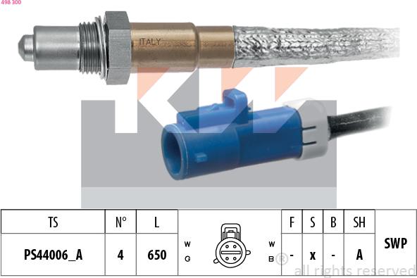 KW 498 300 - Ламбда-сонда vvparts.bg