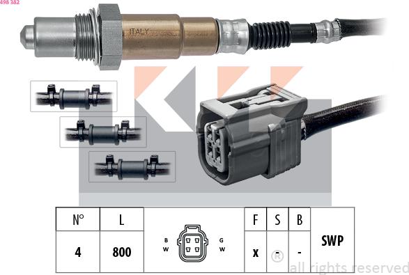 KW 498 382 - Ламбда-сонда vvparts.bg