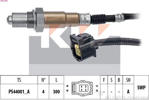 KW 498 202 - Ламбда-сонда vvparts.bg