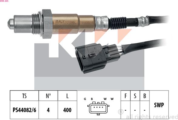 KW 498 225 - Ламбда-сонда vvparts.bg