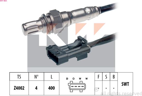 KW 497 403 - Ламбда-сонда vvparts.bg