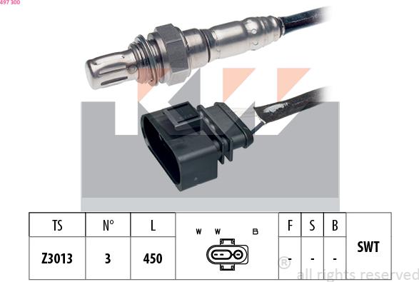 KW 497 300 - Ламбда-сонда vvparts.bg