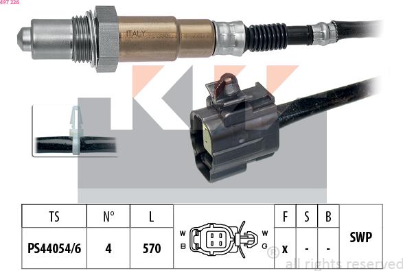 KW 497 226 - Ламбда-сонда vvparts.bg