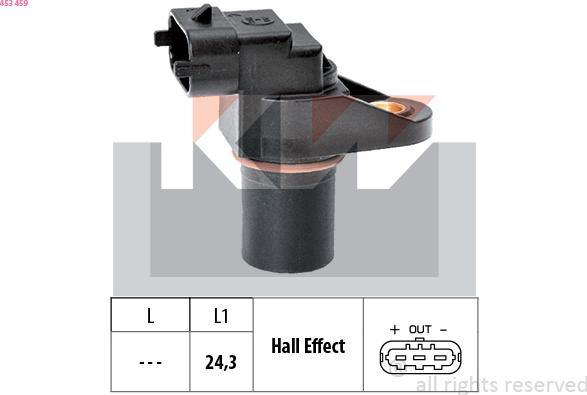 KW 453 459 - Датчик, положение на разпределителния вал vvparts.bg