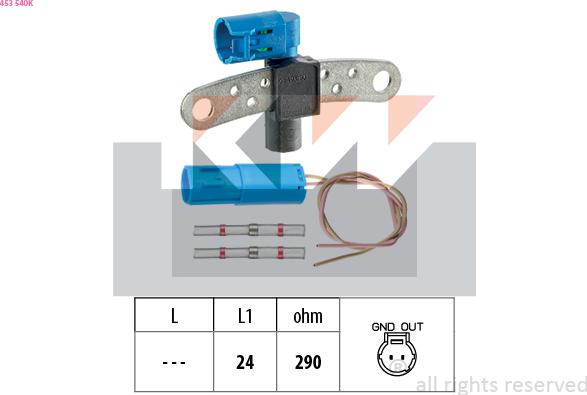 KW 453 540K - Импулсен датчик, колянов вал vvparts.bg