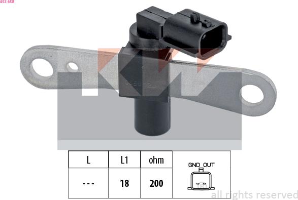 KW 453 658 - Импулсен датчик, колянов вал vvparts.bg