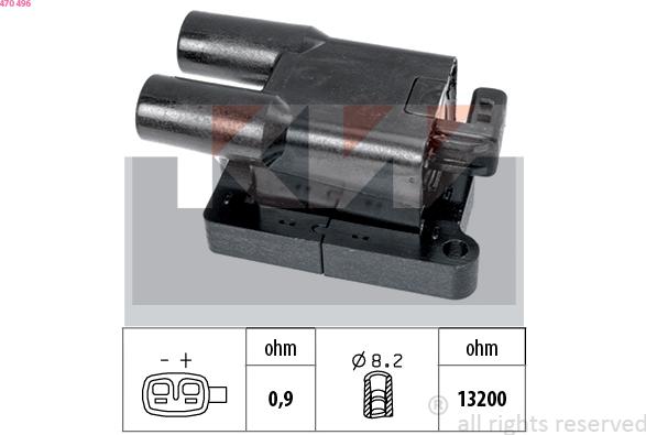 KW 470 496 - Запалителна бобина vvparts.bg