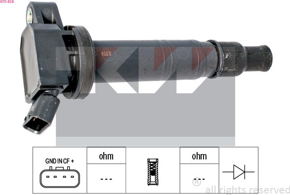 KW 470 458 - Запалителна бобина vvparts.bg