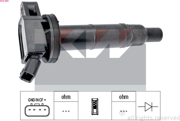 KW 470 466 - Запалителна бобина vvparts.bg