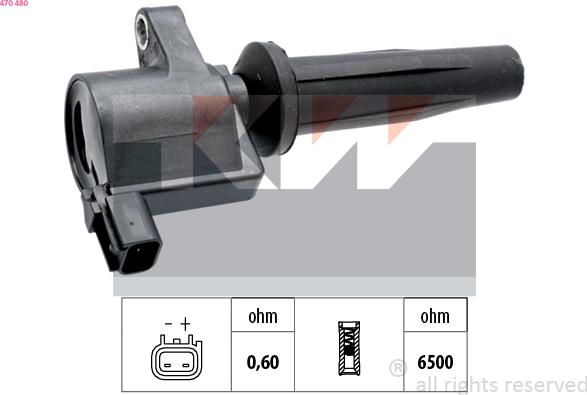 KW 470 480 - Запалителна бобина vvparts.bg