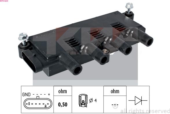 KW 470 423 - Запалителна бобина vvparts.bg