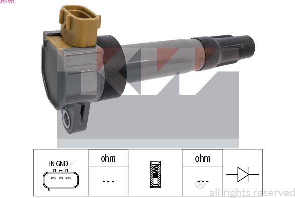 KW 470 553 - Запалителна бобина vvparts.bg