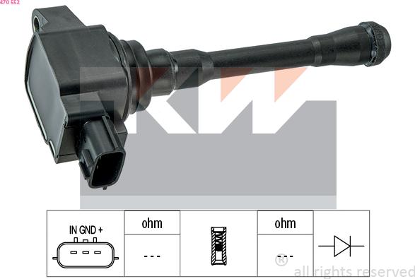 KW 470 552 - Запалителна бобина vvparts.bg