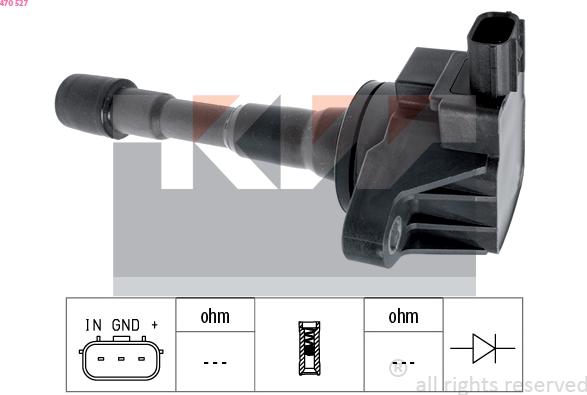 KW 470 527 - Запалителна бобина vvparts.bg