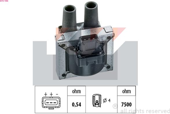 KW 470 196 - Запалителна бобина vvparts.bg