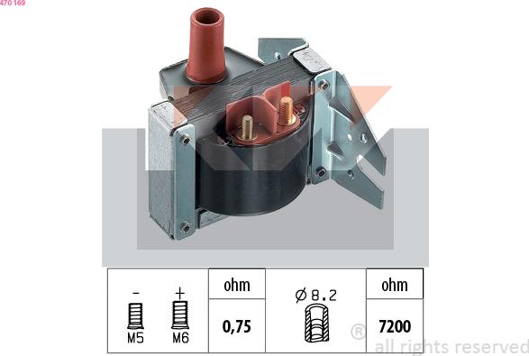 KW 470 169 - Запалителна бобина vvparts.bg