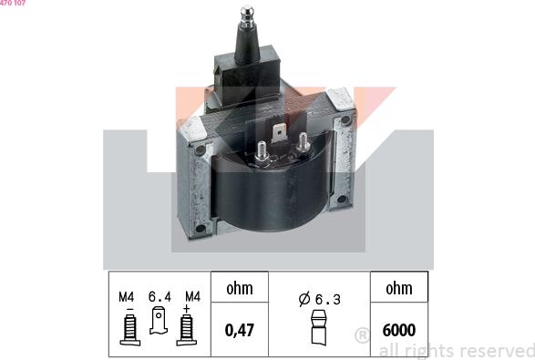 KW 470 107 - Запалителна бобина vvparts.bg