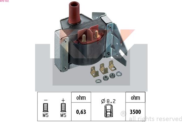 KW 470 132 - Запалителна бобина vvparts.bg