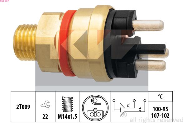 KW 550 637 - Термошалтер, вентилатор на радиатора vvparts.bg