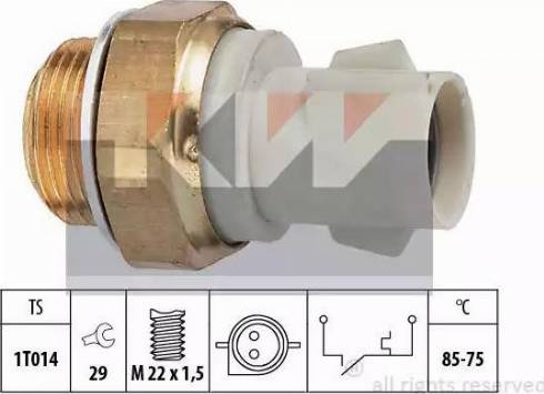 KW 550 130 - Термошалтер, вентилатор на радиатора vvparts.bg