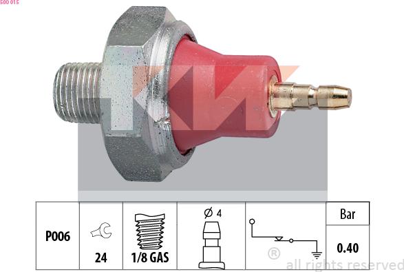 KW 500 015 - Датчик, налягане на маслото vvparts.bg