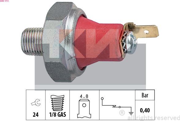 KW 500 173 - Датчик, налягане на маслото vvparts.bg