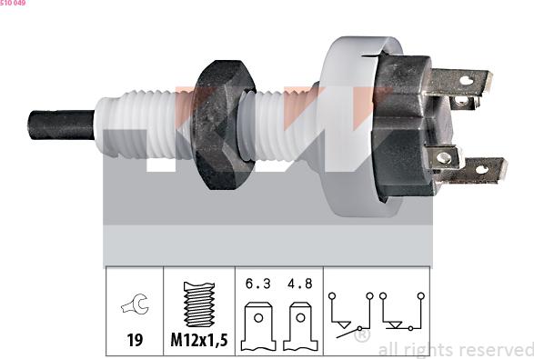 KW 510 049 - Ключ за спирачните светлини vvparts.bg