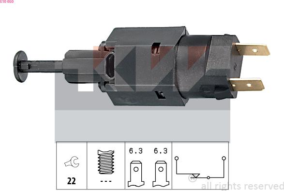 KW 510 050 - Ключ за спирачните светлини vvparts.bg