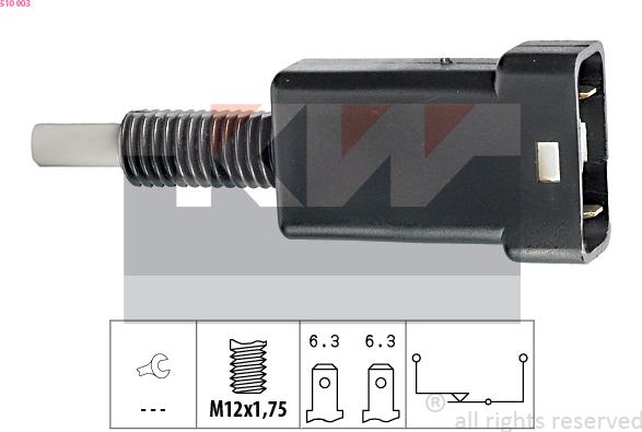 KW 510 003 - Ключ за спирачните светлини vvparts.bg