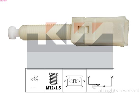 KW 510 087 - Ключ за спирачните светлини vvparts.bg
